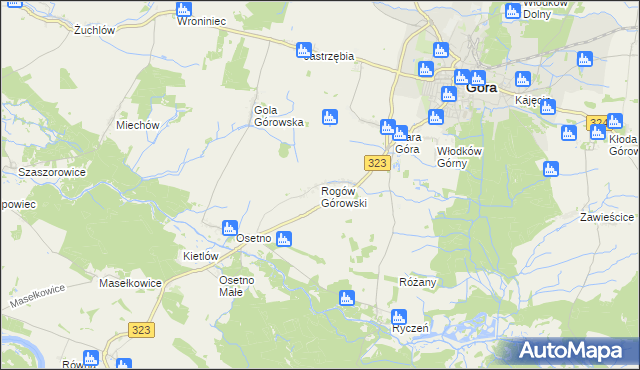 mapa Rogów Górowski, Rogów Górowski na mapie Targeo