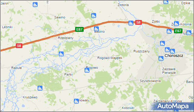 mapa Rogowo-Majątek, Rogowo-Majątek na mapie Targeo