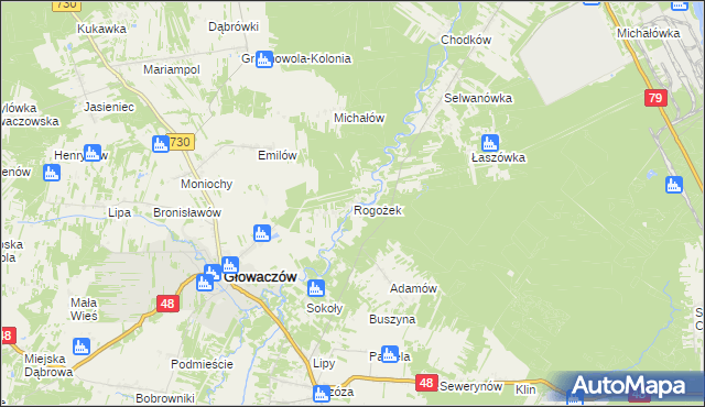 mapa Rogożek, Rogożek na mapie Targeo