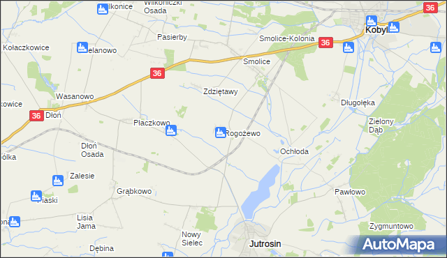 mapa Rogożewo, Rogożewo na mapie Targeo