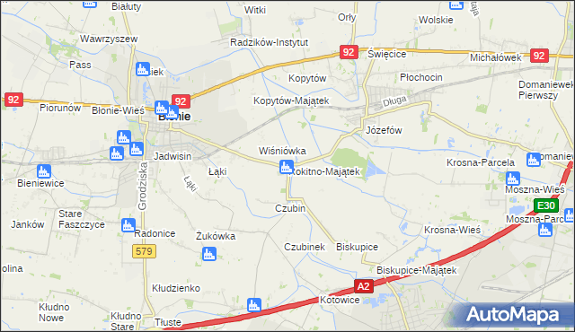 mapa Rokitno-Majątek, Rokitno-Majątek na mapie Targeo