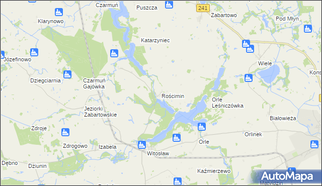 mapa Rościmin, Rościmin na mapie Targeo