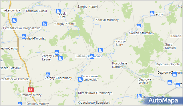 mapa Rosochate Kościelne, Rosochate Kościelne na mapie Targeo