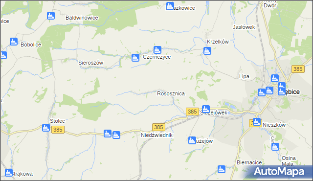 mapa Rososznica, Rososznica na mapie Targeo