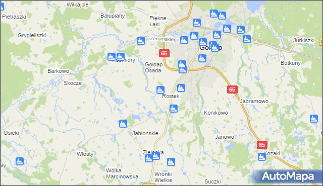 mapa Rostek, Rostek na mapie Targeo