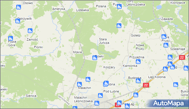 mapa Rówki, Rówki na mapie Targeo