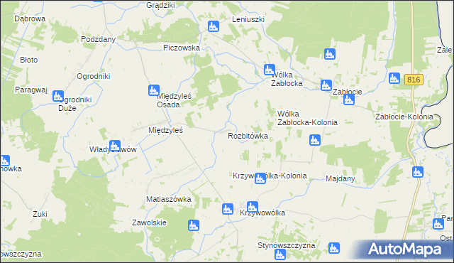 mapa Rozbitówka, Rozbitówka na mapie Targeo