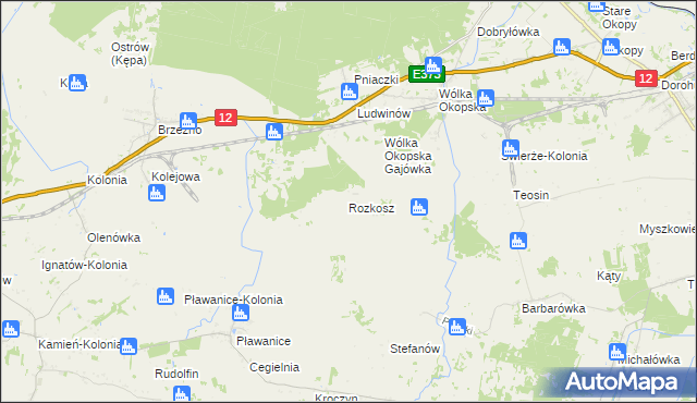 mapa Rozkosz, Rozkosz na mapie Targeo