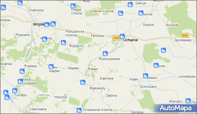 mapa Rozkoszówka, Rozkoszówka na mapie Targeo