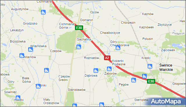 mapa Rożniatów-Kolonia, Rożniatów-Kolonia na mapie Targeo