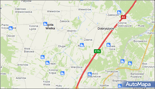 mapa Rożny, Rożny na mapie Targeo