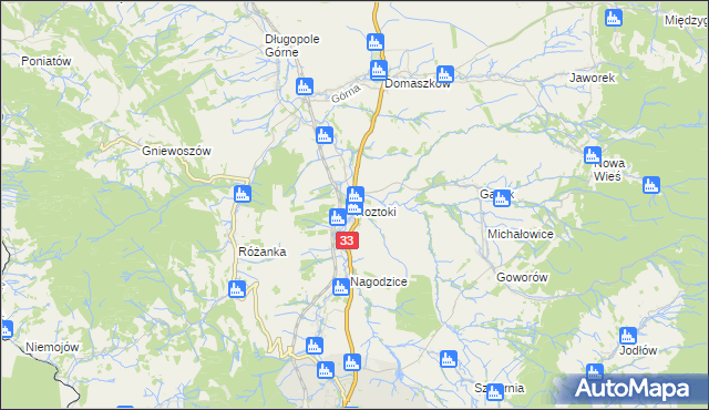 mapa Roztoki gmina Międzylesie, Roztoki gmina Międzylesie na mapie Targeo