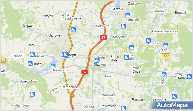 mapa Ruda gmina Tarczyn, Ruda gmina Tarczyn na mapie Targeo