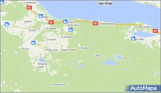 mapa Ruda gmina Włocławek, Ruda gmina Włocławek na mapie Targeo