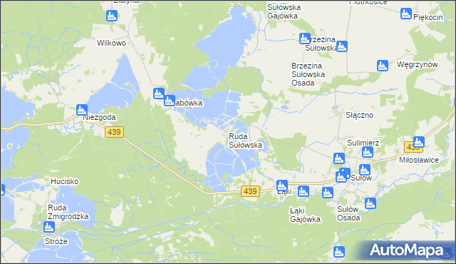 mapa Ruda Sułowska, Ruda Sułowska na mapie Targeo