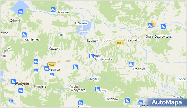 mapa Ruda Szostkowska, Ruda Szostkowska na mapie Targeo
