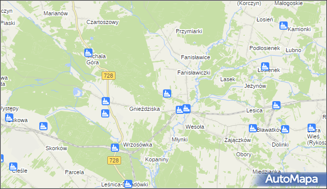 mapa Ruda Zajączkowska, Ruda Zajączkowska na mapie Targeo