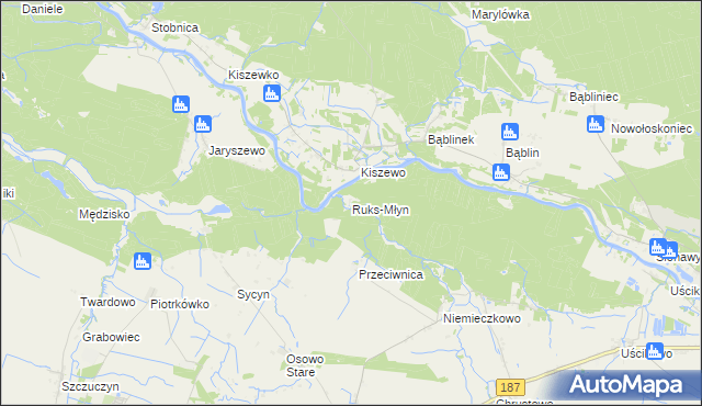 mapa Ruks-Młyn, Ruks-Młyn na mapie Targeo