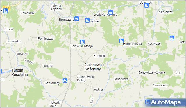 mapa Rumejki, Rumejki na mapie Targeo