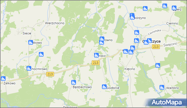 mapa Rumsko, Rumsko na mapie Targeo