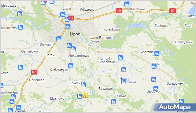 mapa Rumunki Głodowskie, Rumunki Głodowskie na mapie Targeo