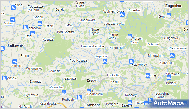 mapa Rupniów, Rupniów na mapie Targeo