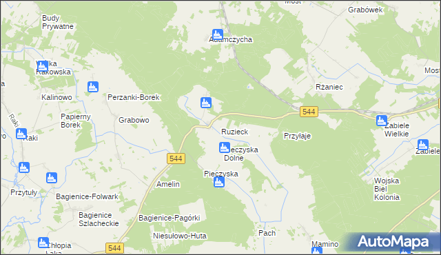 mapa Ruzieck, Ruzieck na mapie Targeo