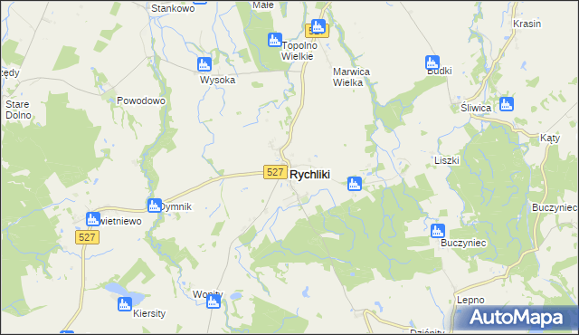 mapa Rychliki, Rychliki na mapie Targeo