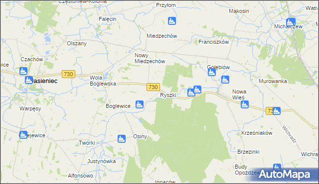 mapa Ryszki, Ryszki na mapie Targeo