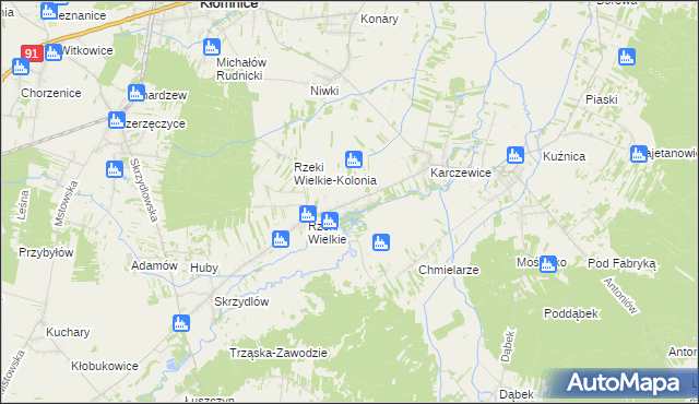 mapa Rzeki Małe, Rzeki Małe na mapie Targeo