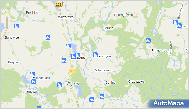 mapa Rzepczyno, Rzepczyno na mapie Targeo