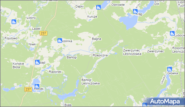 mapa Rzepiczna, Rzepiczna na mapie Targeo