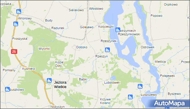 mapa Rzeszyn, Rzeszyn na mapie Targeo