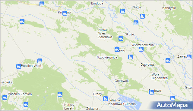 mapa Rzodkiewnica, Rzodkiewnica na mapie Targeo