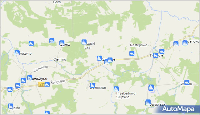 mapa Rzuszcze, Rzuszcze na mapie Targeo