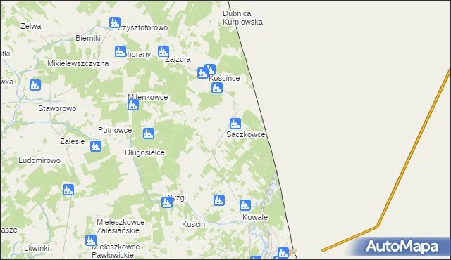 mapa Saczkowce, Saczkowce na mapie Targeo