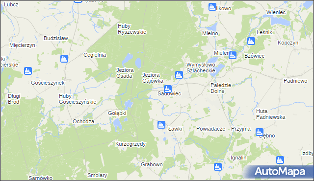 mapa Sadowiec gmina Mogilno, Sadowiec gmina Mogilno na mapie Targeo