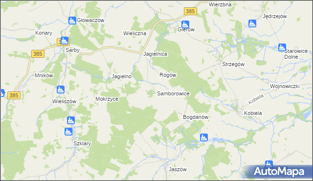 mapa Samborowice gmina Przeworno, Samborowice gmina Przeworno na mapie Targeo