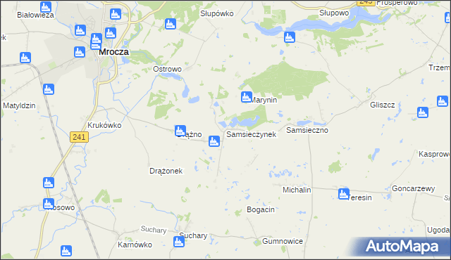 mapa Samsieczynek, Samsieczynek na mapie Targeo