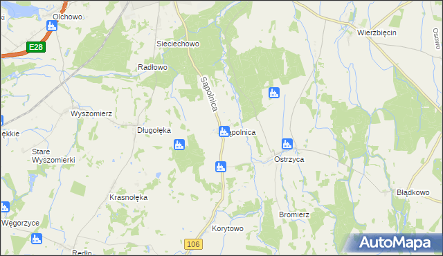 mapa Sąpolnica, Sąpolnica na mapie Targeo