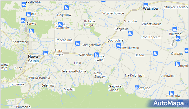 mapa Sarnia Zwola, Sarnia Zwola na mapie Targeo