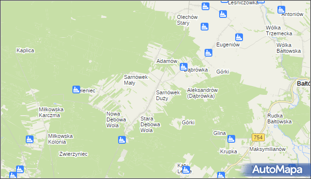 mapa Sarnówek Duży, Sarnówek Duży na mapie Targeo