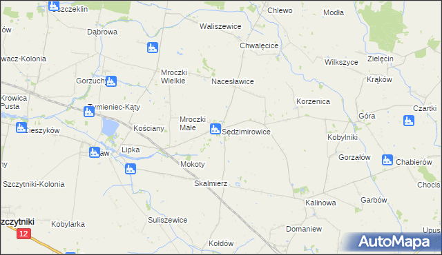 mapa Sędzimirowice, Sędzimirowice na mapie Targeo