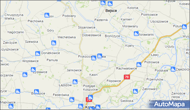 mapa Sędziszowice, Sędziszowice na mapie Targeo