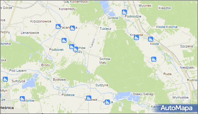 mapa Sichów Mały, Sichów Mały na mapie Targeo