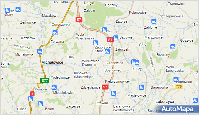 mapa Sieborowice, Sieborowice na mapie Targeo