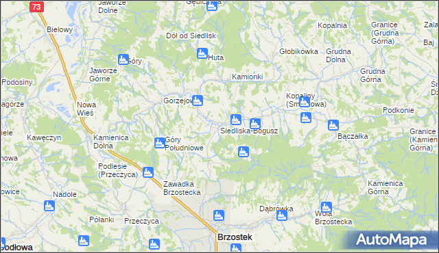 mapa Siedliska-Bogusz, Siedliska-Bogusz na mapie Targeo