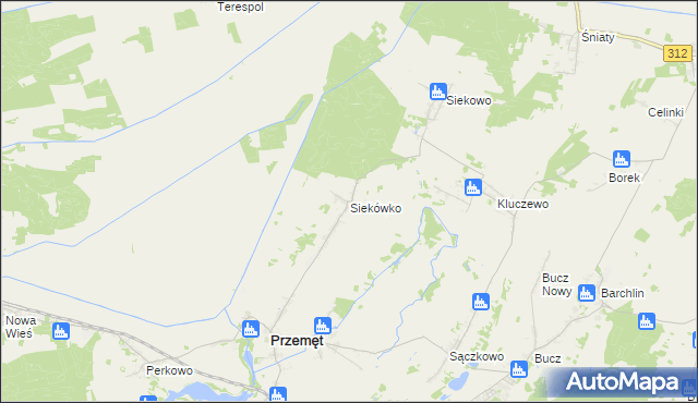 mapa Siekówko, Siekówko na mapie Targeo