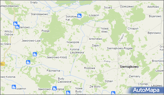 mapa Siemiątkowo-Siódmaczka, Siemiątkowo-Siódmaczka na mapie Targeo