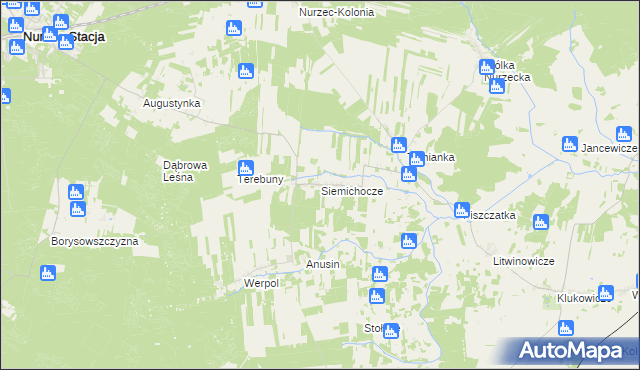 mapa Siemichocze, Siemichocze na mapie Targeo